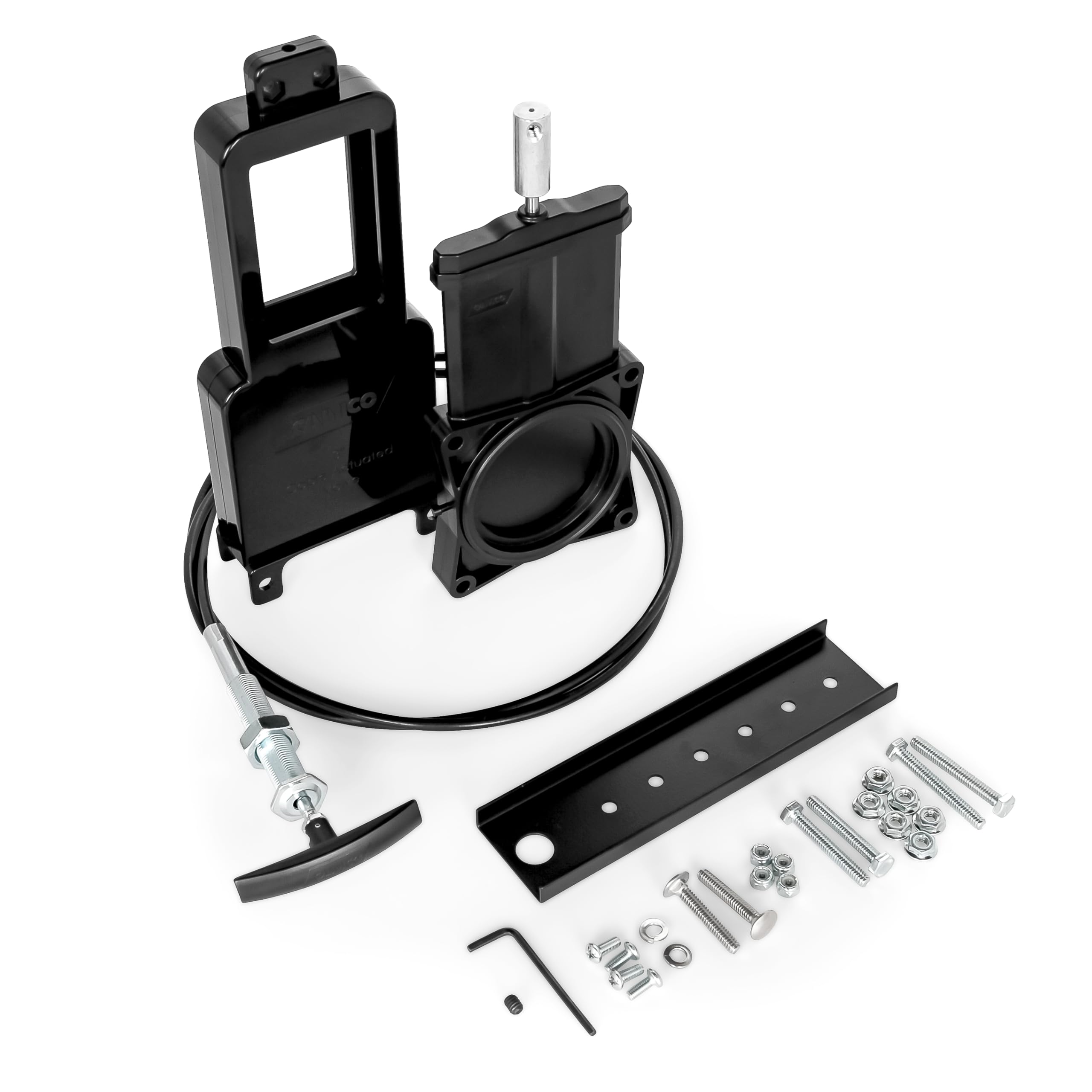 Camco 39519 Waste Valve Kit for RV Sewer Systems - Includes 3" Sewer Valve with Metal Handle and 32" Extension Cord, Installation Hardware Included