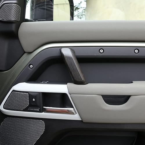 Miniatura 5 de YIWANG Cubierta de moldura de barra de manija de puerta interior cromada ABS para Land Rover Defender 110 90 2020 2021 LHD accesorios de coche