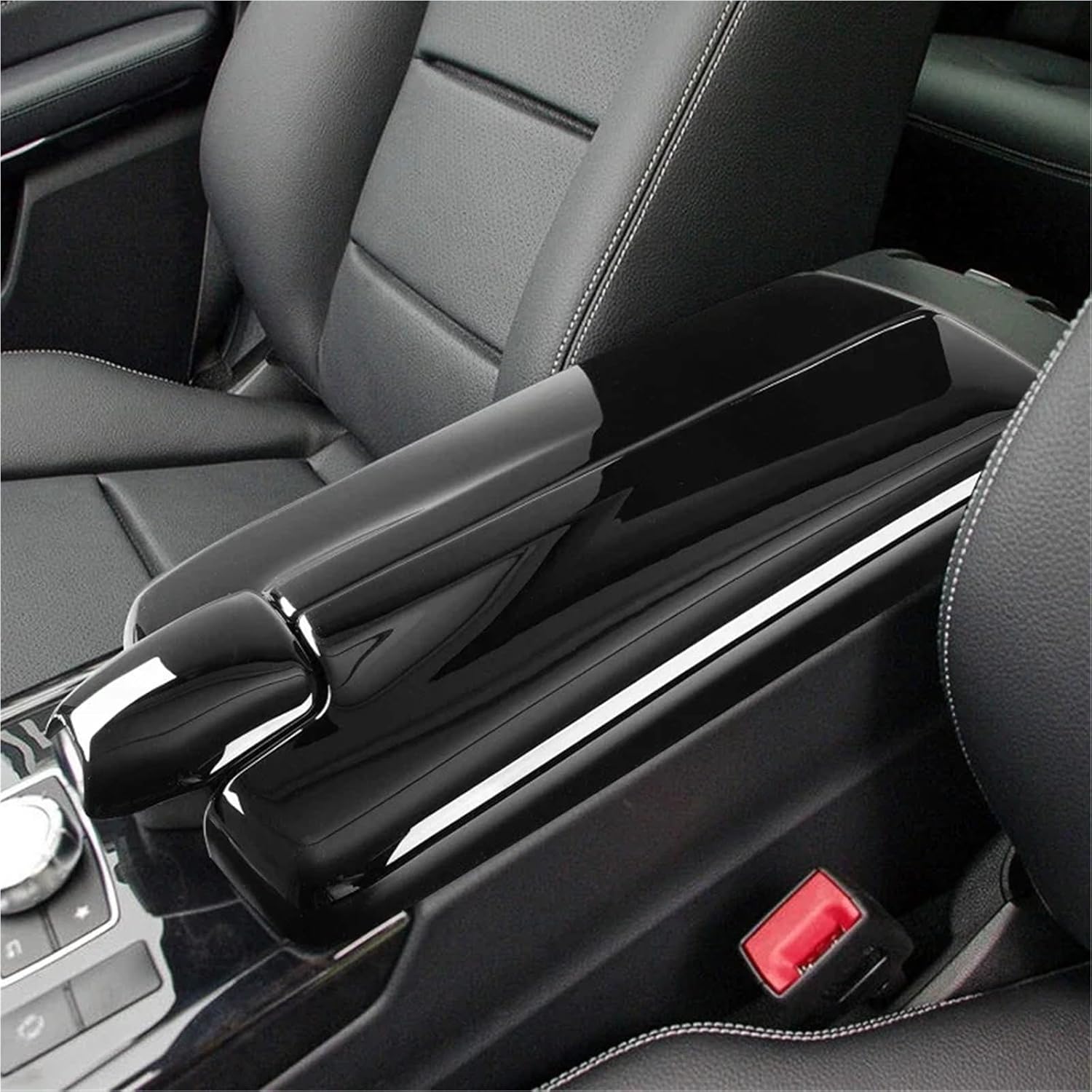 Compatible with Mercedes Benz W212 E200 E260 E300 CLS260 CLS320 2012-2017 Central Control Armrest Box Panel Trim Cover Frame Accessories(Carbon Fiber Look)