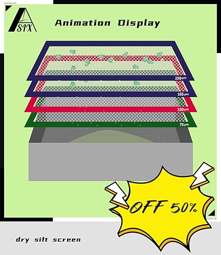 Miniatura 4 de ALSIX Juego de 5 pantallas de tamiz seco marcos de pantalla de seda de aluminio pantalla de 60 90 110 200 250 165 150 96 75 micras colección de