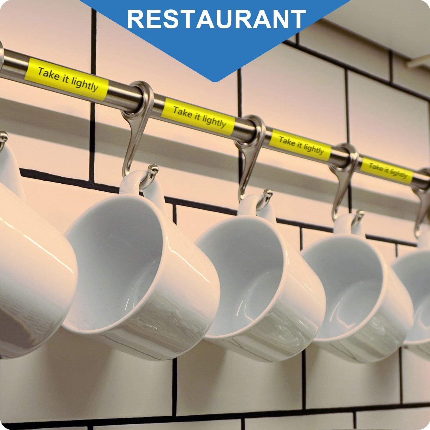 Label KINGDOM Compatible with Dymo LetraTag Refills Plastic Black on Clear/White/Yellow/Red/Green/Blue Color Combo Set 1/2" x 13' Label Tape for LetraTag LT100H LT100T QX50 200B Label Maker, 6-Pack - Image 8