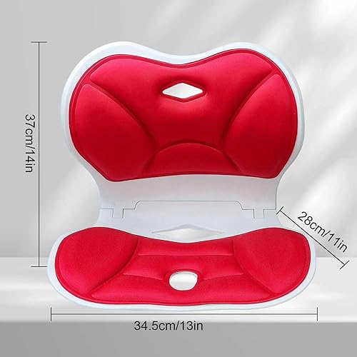 Miniatura 2 de FOWSRHRG Silla de oficina ergonómica plegable, cojines de asiento de espuma viscoelástica para ciática, cadera y coxis, alivio del dolor de espalda