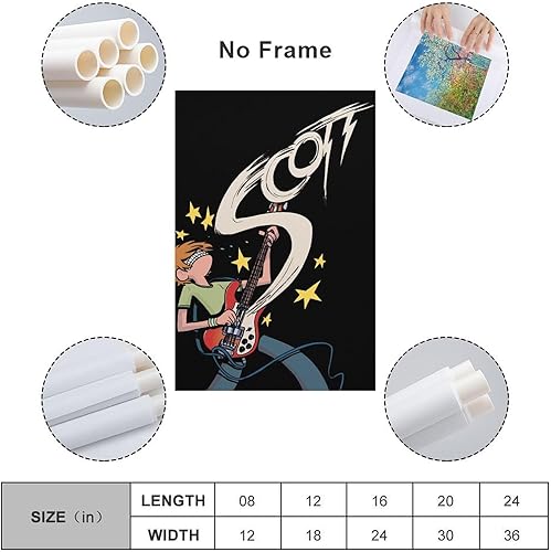 Miniatura 2 de Scott Pilgrim Vs. The World Movie Poster Aesthetic Cool Pictorial Poster Wall Art Painting Canvas Wa Wall Art Paintings Canvas Wall Decor Home Decor
