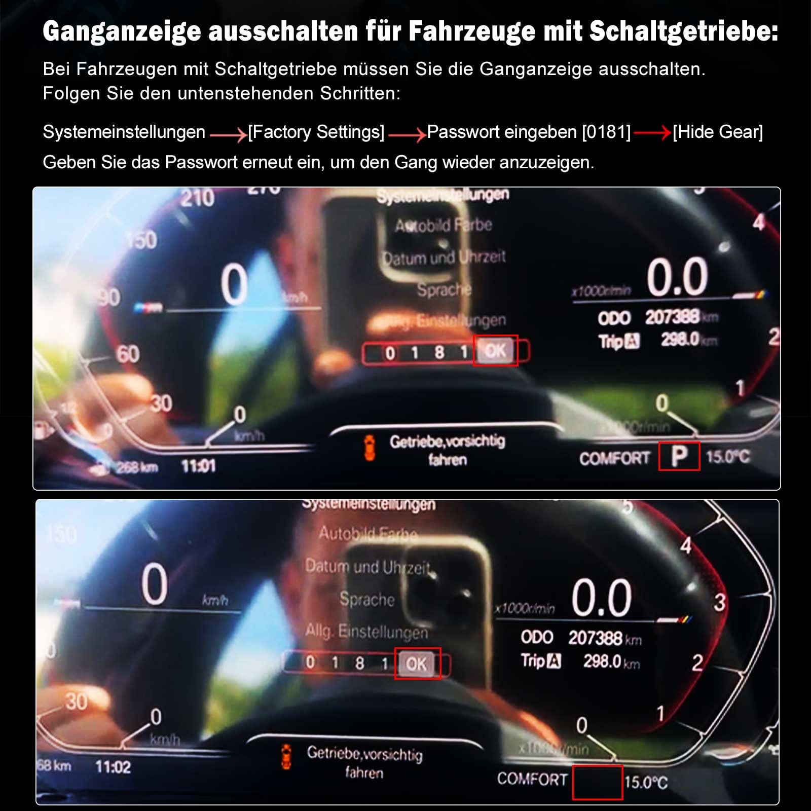 Tachimetro Digitale LCD 12,3" per BMW 5 Serie E60 E61 X5 E70 X6 E71 CiC CCC Plug & Play HD Display