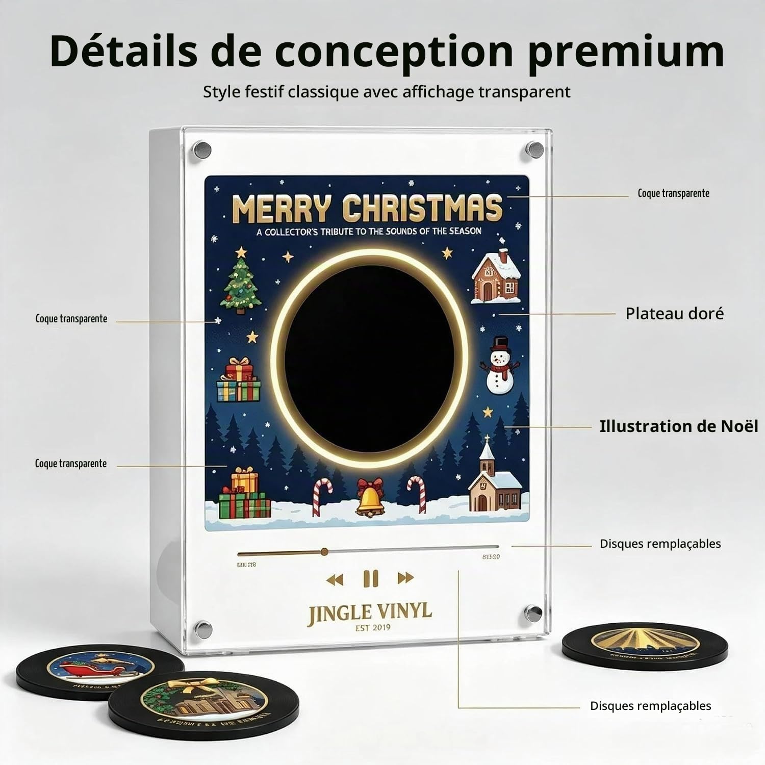 Boîte à Musique magnétique pour frigo | Aimants Lecteur Vinyle
