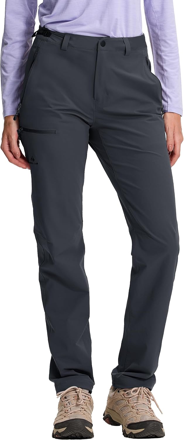 Pioneer Camp Women's Hiking Travel Pants Quick Dry Lightweight Water Resistant Stretch Cargo Work Pants with Zipper Pockets