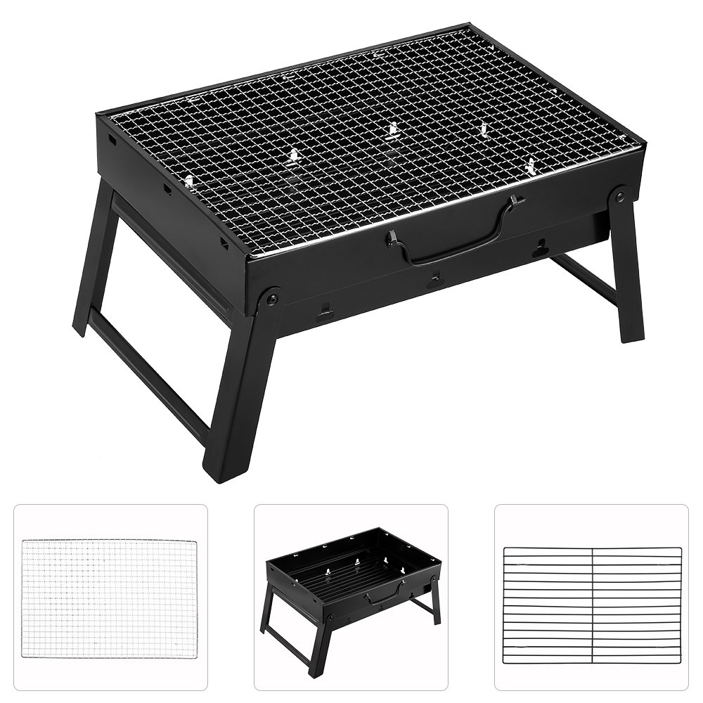 Grill, grill węglowy Przenośny składany grill Grill Grill Biurko Blat Na zewnątrz Stal nierdzewna Wędzarnia Grill na Piknik Ogród Taras Kemping Podróże