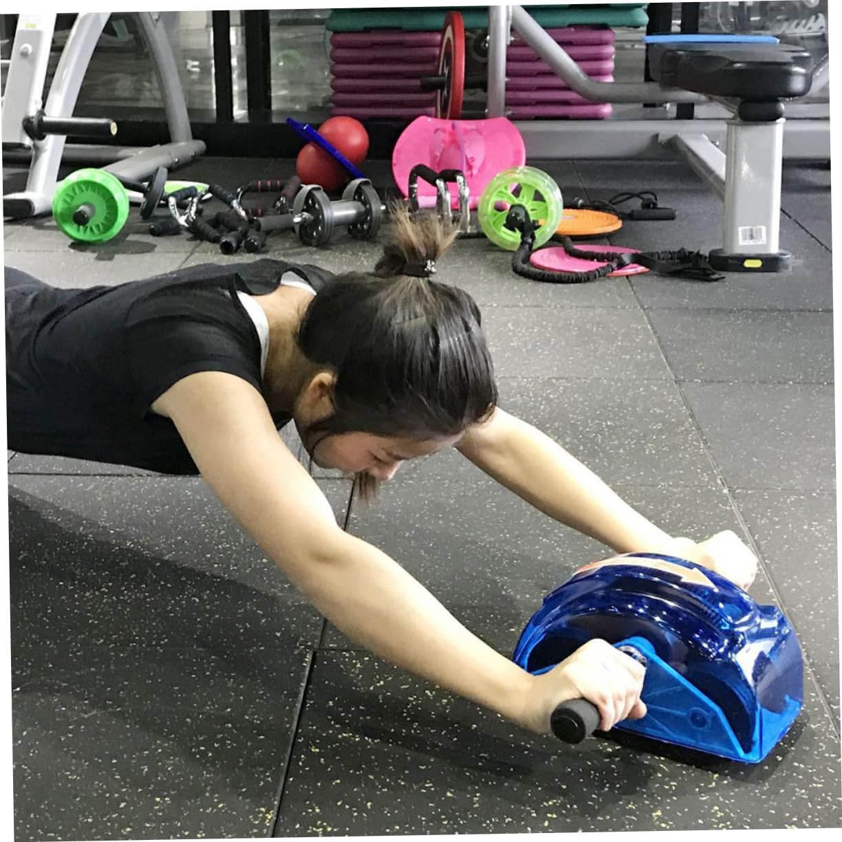 BESPORTBLE Roller Sports Wheel 4 Wheel Abdominal Exercise Roller Home Fitness Equipment for Core Strength