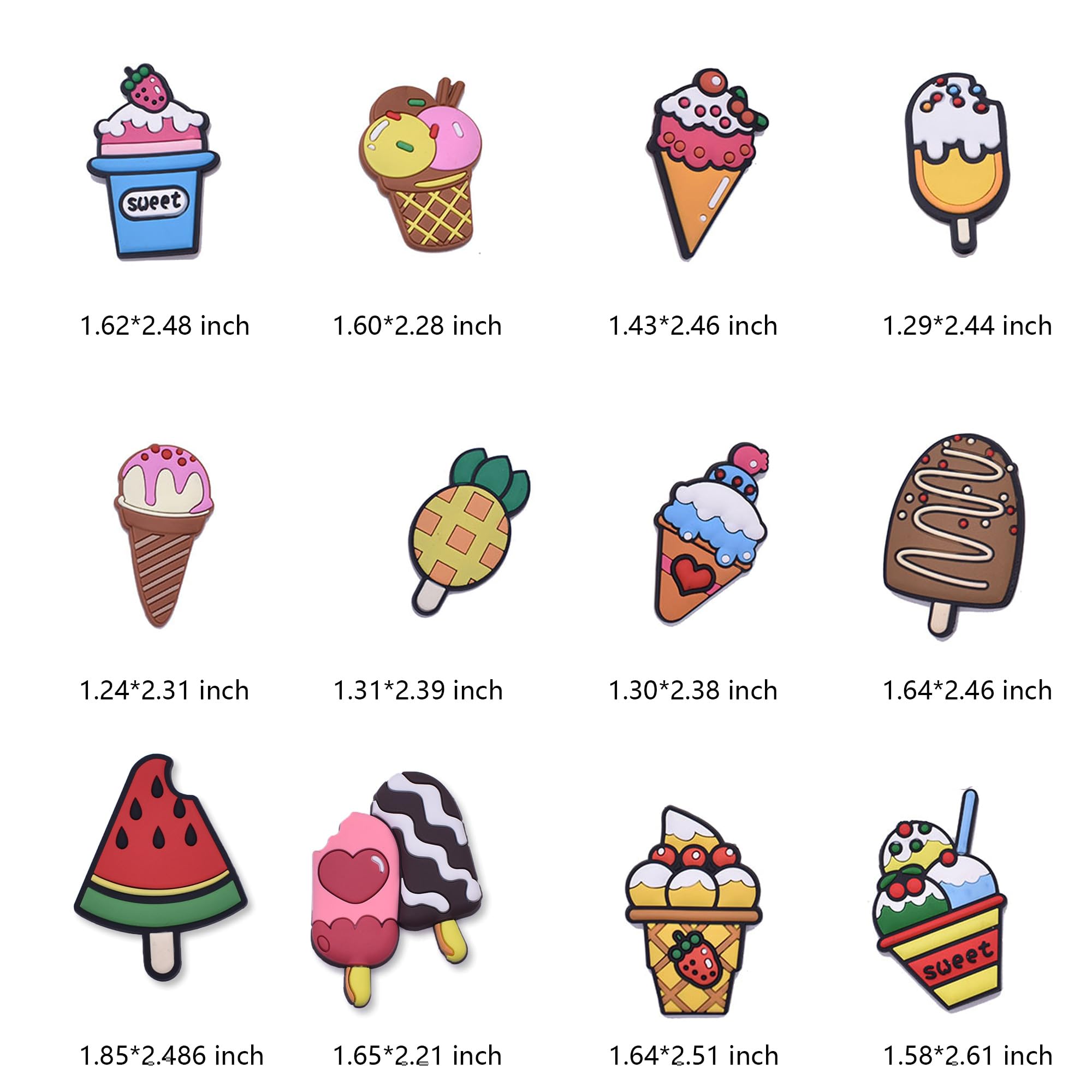 Imanes Nevera Sixfolo 15 Piezas - Frutas Helados 3D Silicona Divertidos Colores