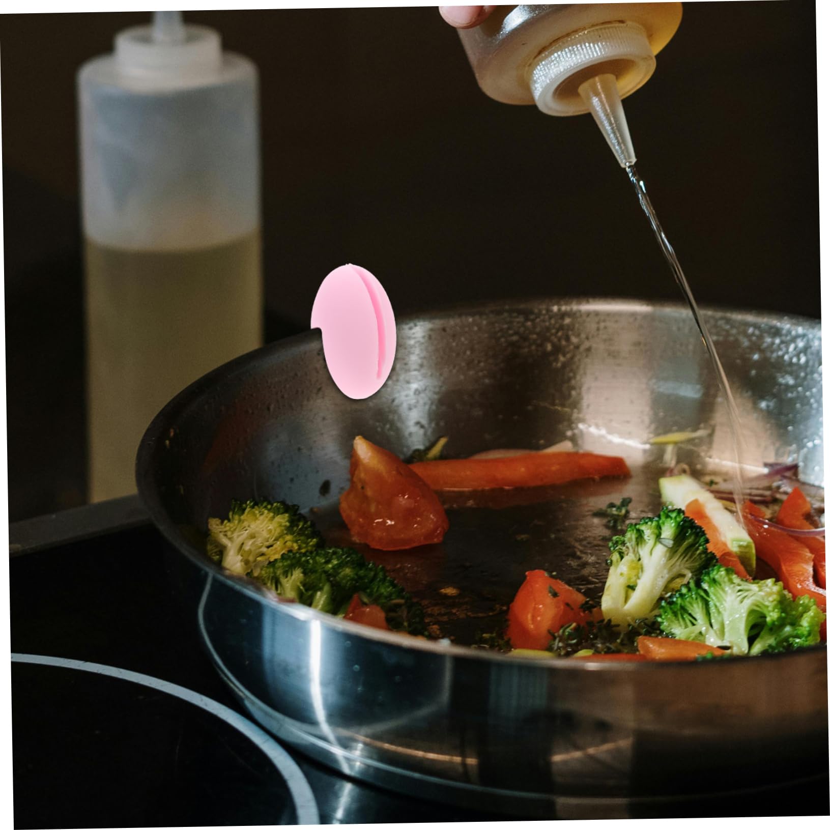 FUNOMOCYA Silicone Temperature Probe Pot Clip Non-Scratch Cooking Clamp for Easy Attachment to Pots for Frying and Candy Making Syrup Probe Holder