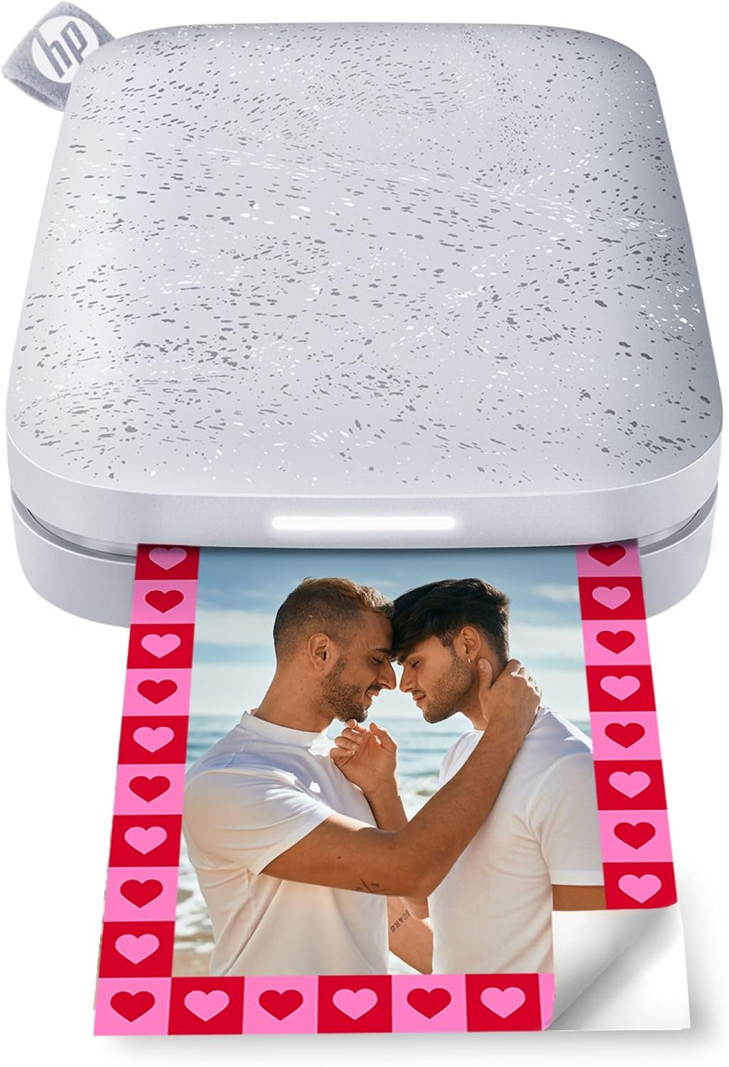 HP Sprocket 2x3 Portable Instant Photo Printer Luna Pearl - Zink Zero Ink Sticky Back Prints for iOS Android Smartphones