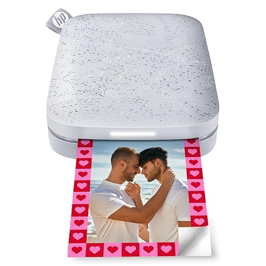 HP Sprocket Portable 2x3" Instant Photo Printer (Luna Pearl) Print Pictures on Zink Sticky-Backed Paper from your iOS & Android Device.