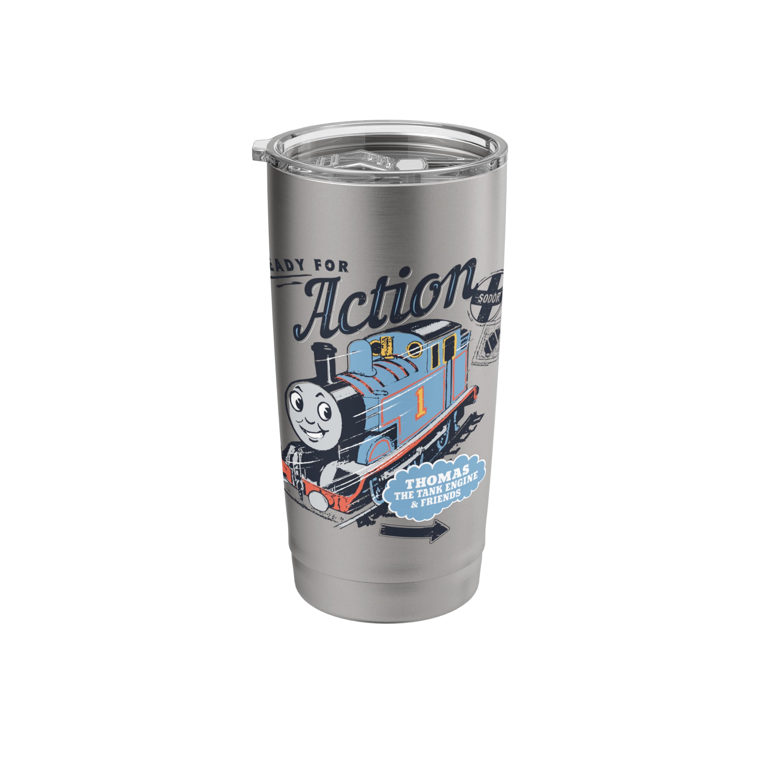 Thomas & Friends Ready for Action Stainless Steel Insulated Tumbler 20 Ounces Brushed Steel