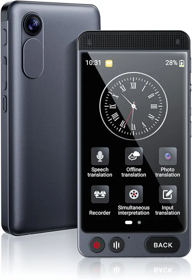 Dispositivo tradutor de idiomas offline, tradutor instantâneo D21, sem necessidade de WiFi, tradução de voz bidirecional em tempo real, 142 idiomas, tradução de voz em tempo real, gravação e foto para