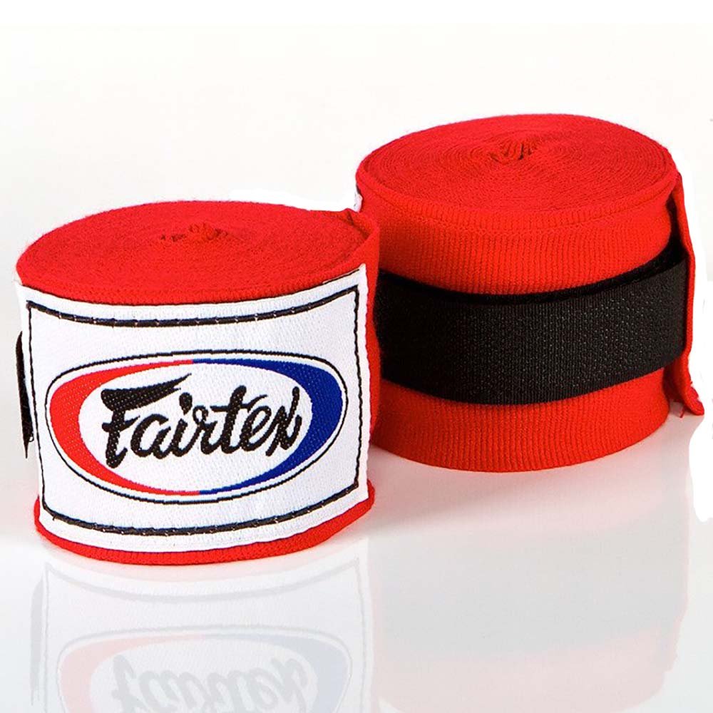 Fairtex Bandagen, halb-elastisch, 4.5 m, rot, Hand Wraps, MMA, Muay Thai, Boxen