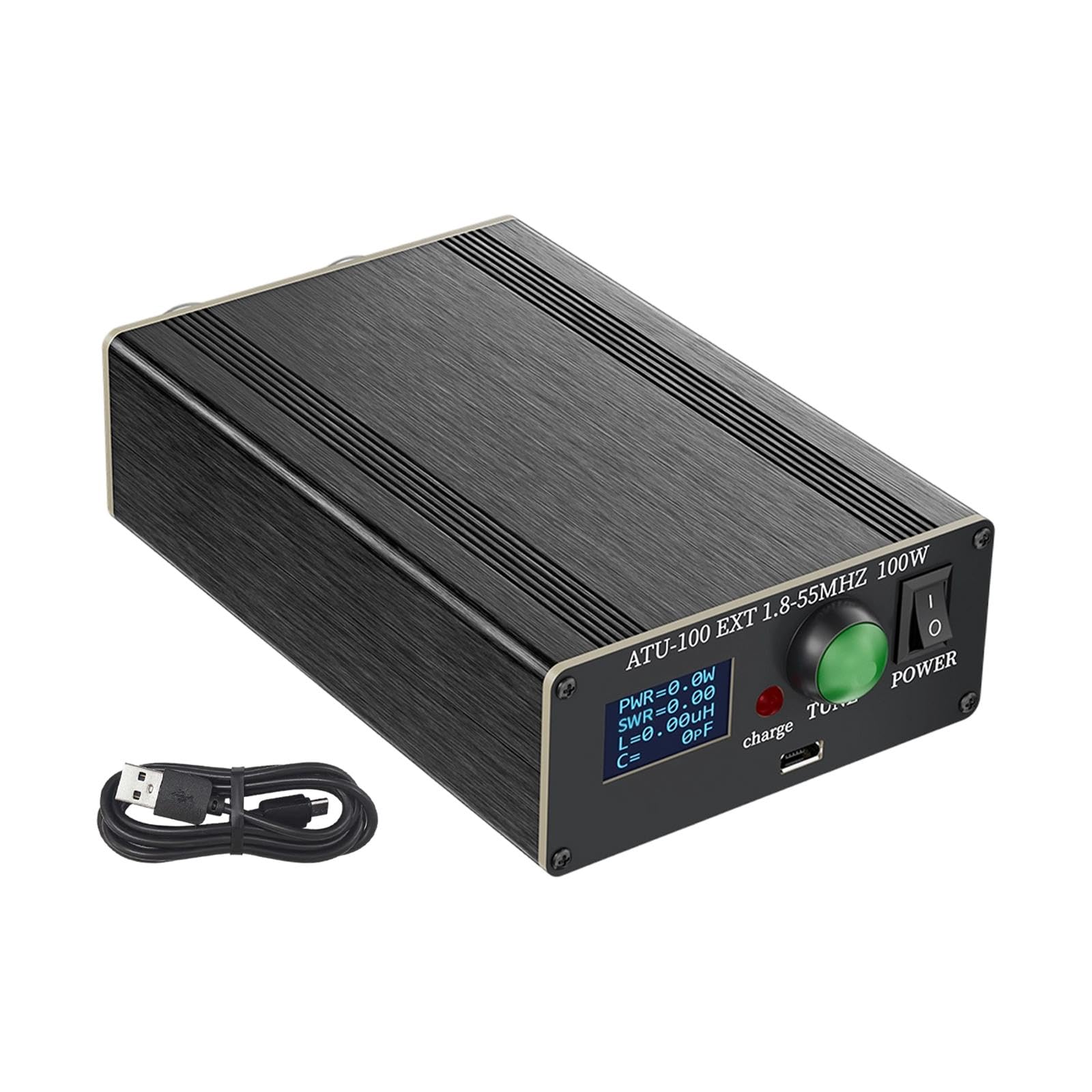 Sintonizador de Antena automático Atu-100 Pro, aleación de Aluminio, Compacto, Carga USB C, ensamblado, 1.8-55 MHz para Radio