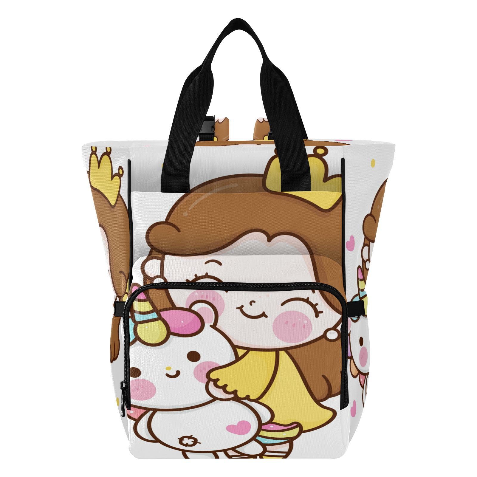 Bolsa de pañales para niña, multifunción, impermeable, mochila de viaje para compras, viajes, linda princesa, Varios colores, 1 size, Moderno / Equipada