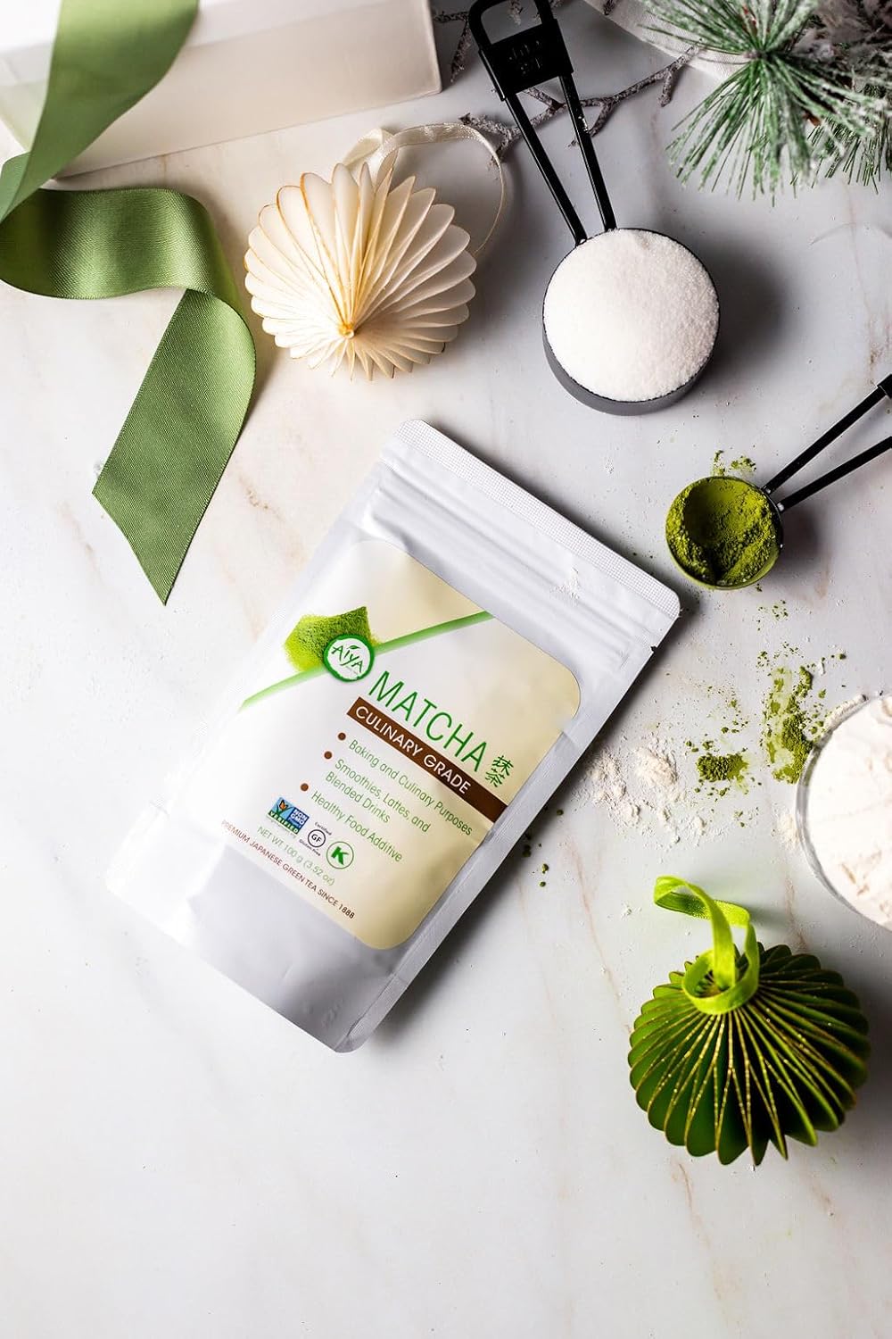 Aiya Authentic Japanese Origin Culinary Grade Matcha Green Tea Powder, 100g Bag (3.53 oz.)