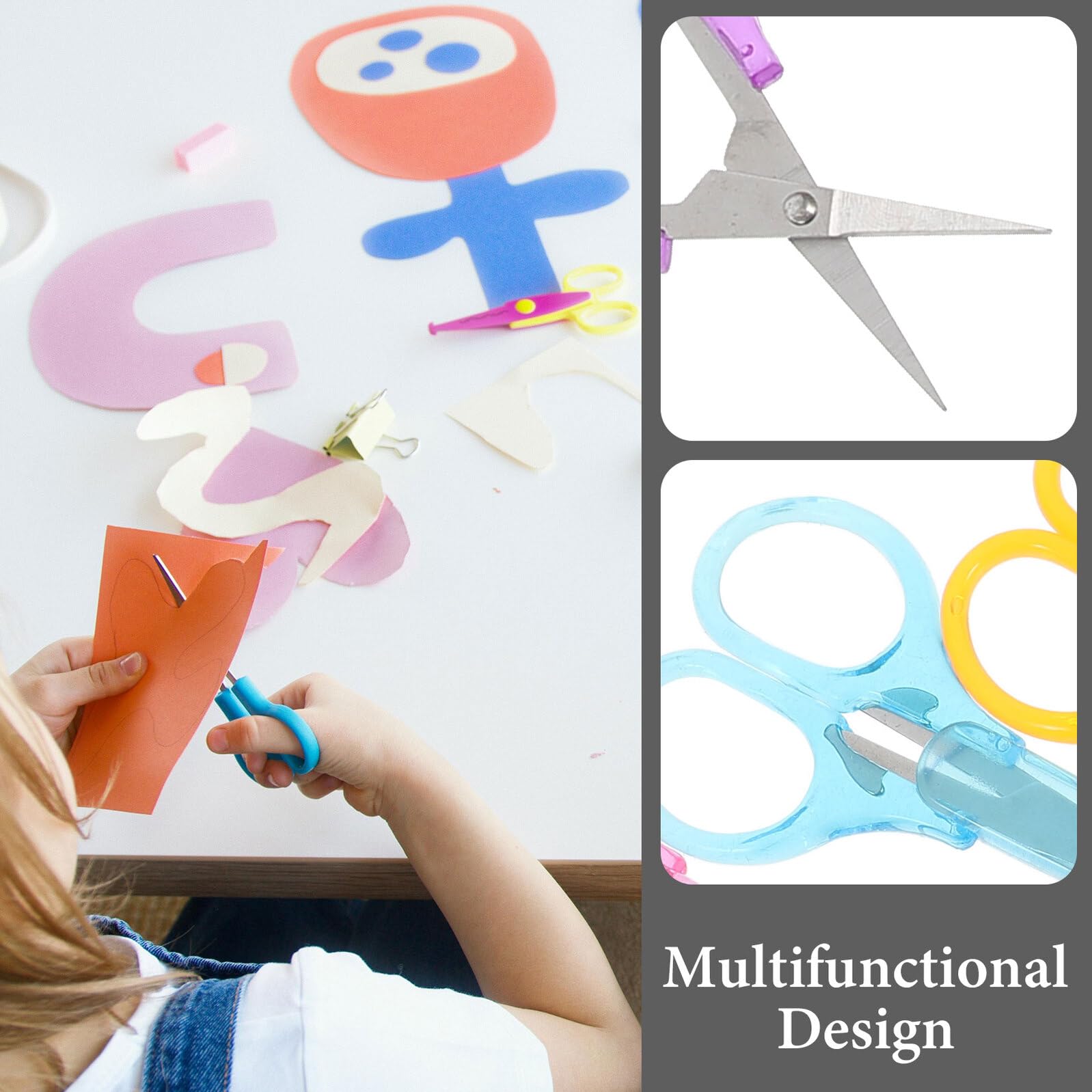 40 Stck. Teiliges Multifunktionale Bastelscheren mit Abgerundeter Spitze Rostfreie Papierscheren für Sicheres Schneiden von Papier Fotos und DIY Projekten Vielseitig Einsetzbar im