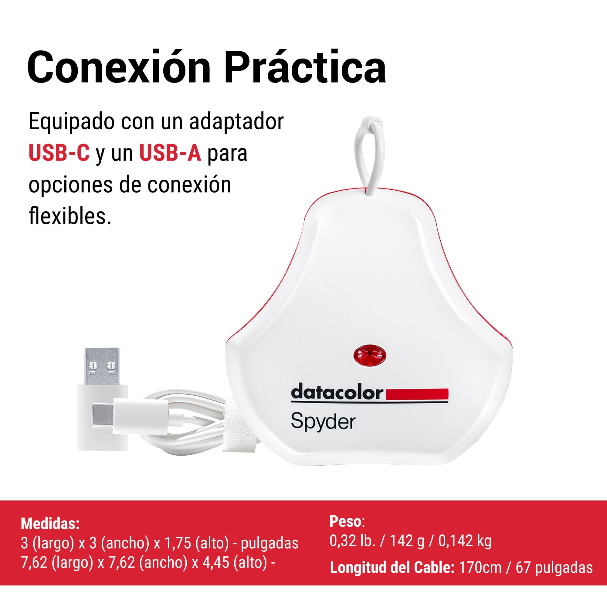 Datacolor SpyderExpress – Calibración de Monitores para Fotografía, Diseño y Creación, Compatible con MacBook M4 mini-LED, Calibra 3 Pantallas, Configuración en 90-segundos, Software Actualizable