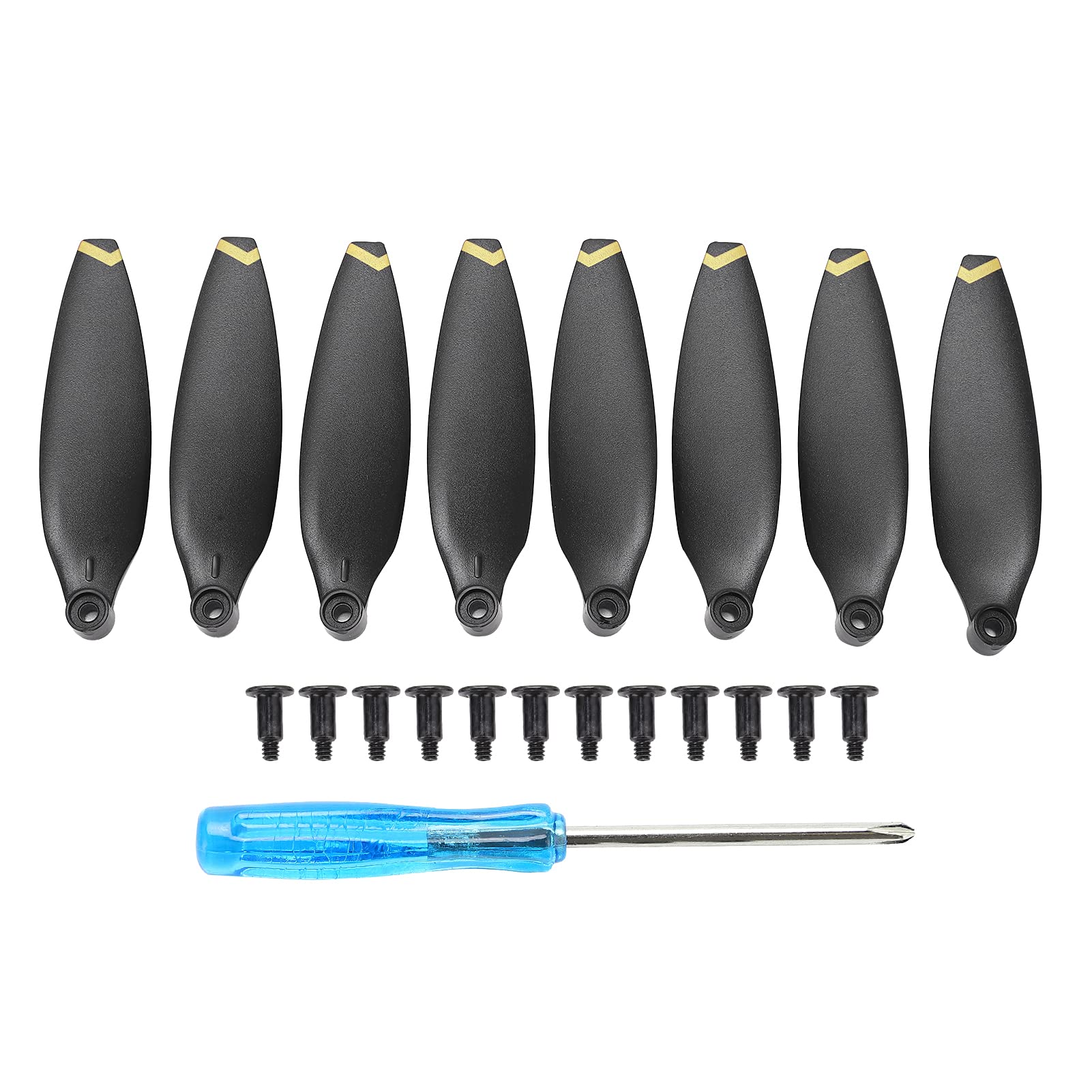 Mini Drone Propeller Set, Low Noise Drone Propeller, Dynamic Balance Test, Propeller Blades Replacement Accessories for X8 Mini, 8 Pieces/Set(Golden)
