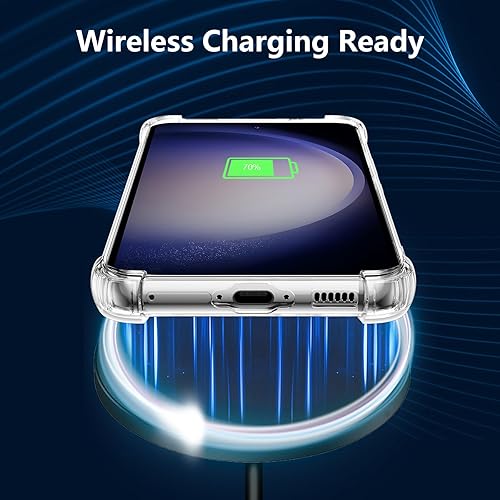 Miniatura 4 de DEFBSC Funda suave compatible con Samsung Galaxy S23, diseño de estampado floral transparente, TPU flexible a prueba de golpes, para mujeres y