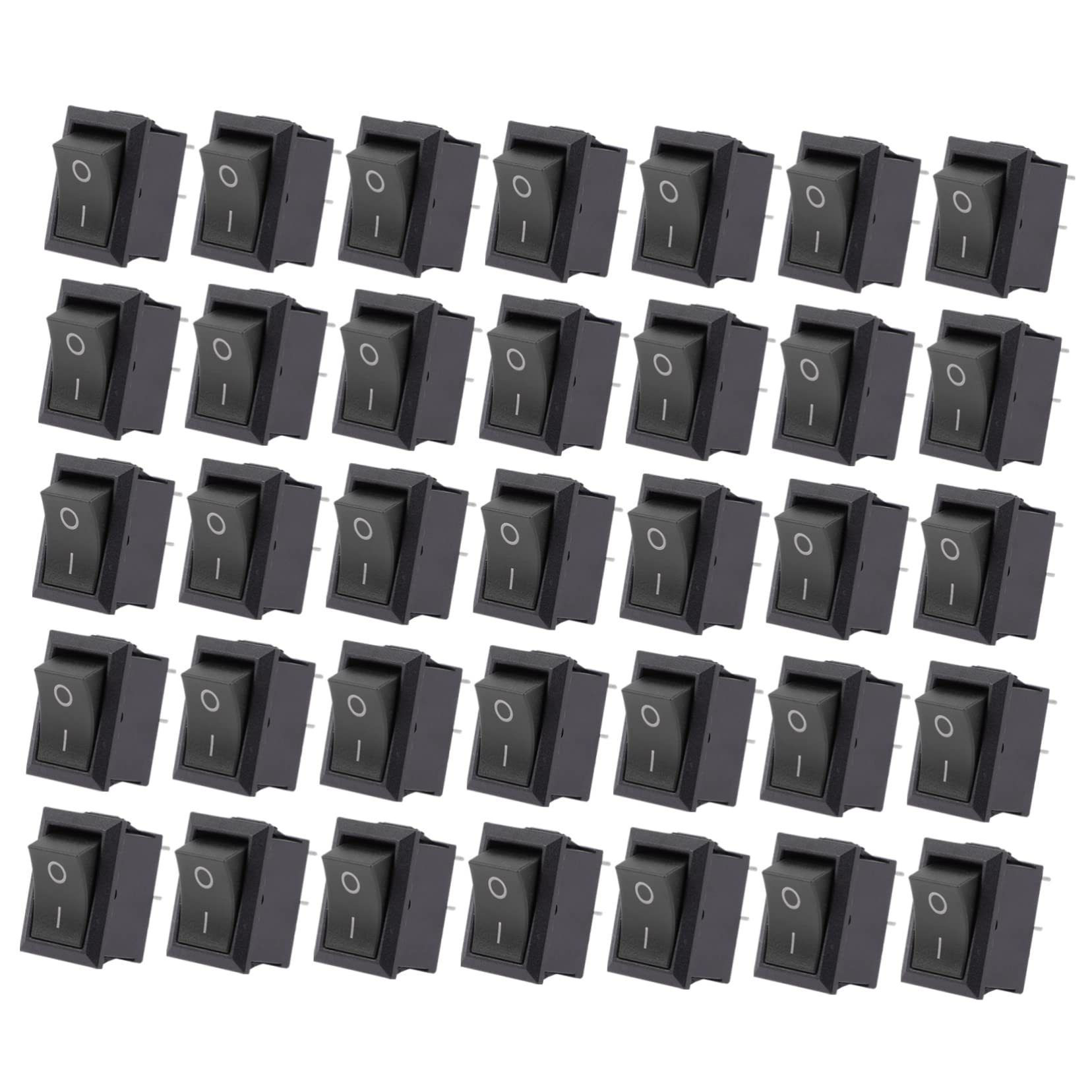 NAMOARLY 35pcs Boat Toggle Mini Switch Power Toggle Switch for Electrical Products Appliances 250vac/6a Off-Rocker Design
