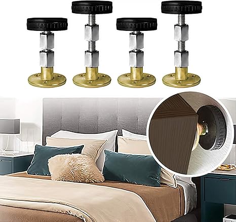 Amazon Com Chiosco Headboard Stoppers Pack Of 4 Adjustable Threaded Bed Frame Anti Shake Tool Prevent Loose Bedside Fixer Eight Extension Screws Easy Install 33 90mm Home Kitchen
