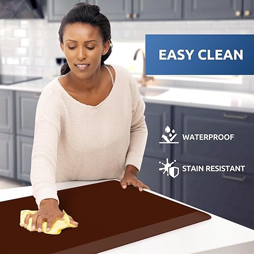 Miniatura 209 de KitchenClouds - Tapete acolchado antifatiga, impermeable, antideslizante, cómodo, para escritorio de pie, cocina, fregadero, hogar y oficina, 17.3 x
