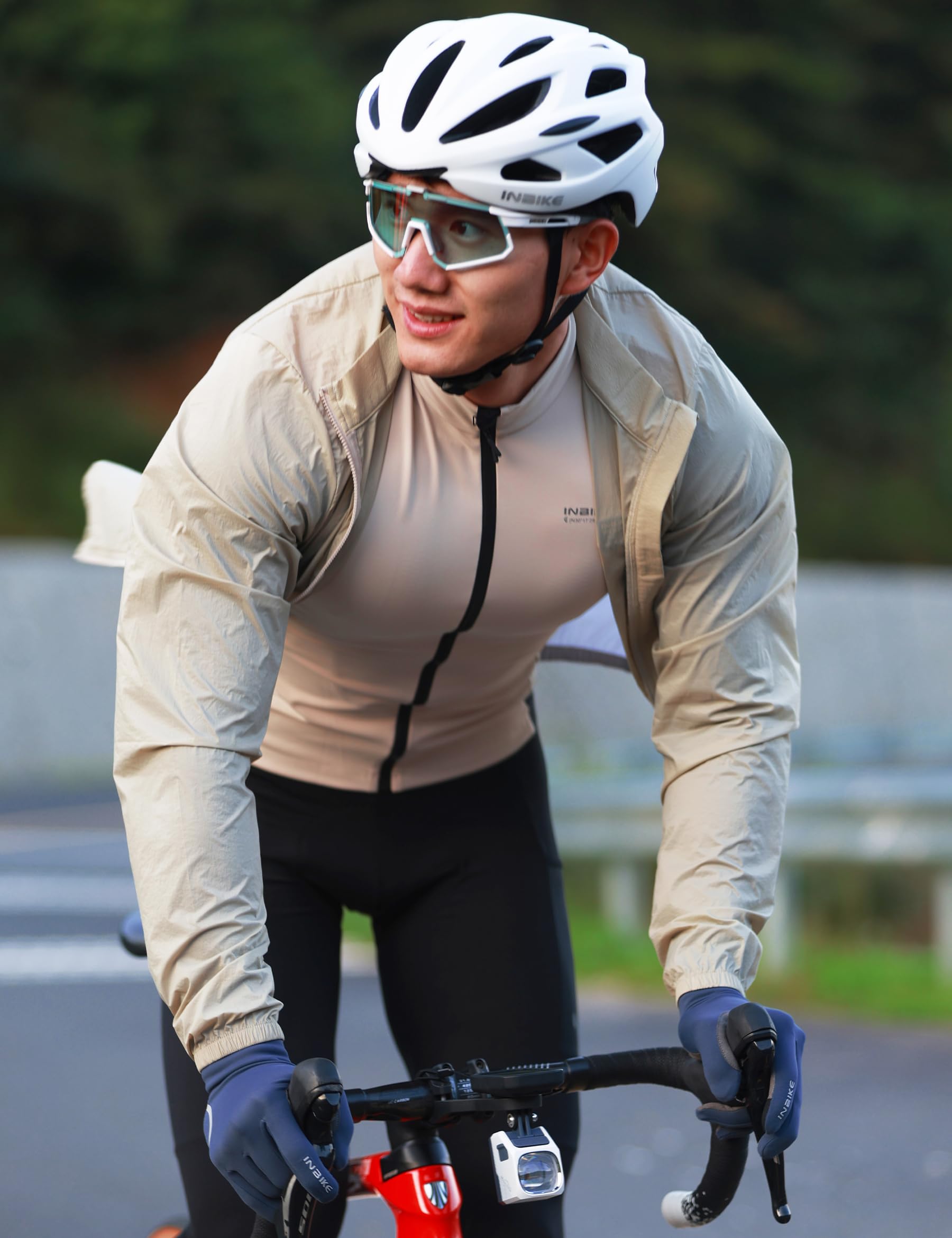 INBIKE Leichte Fahrradjacke Windjacke Sommer Reflektierend Winddicht Atmungsaktiv Leicht Laufjacke Herren Damen für Fahrrad Rennrad Laufen Sport Wandern Outdoor