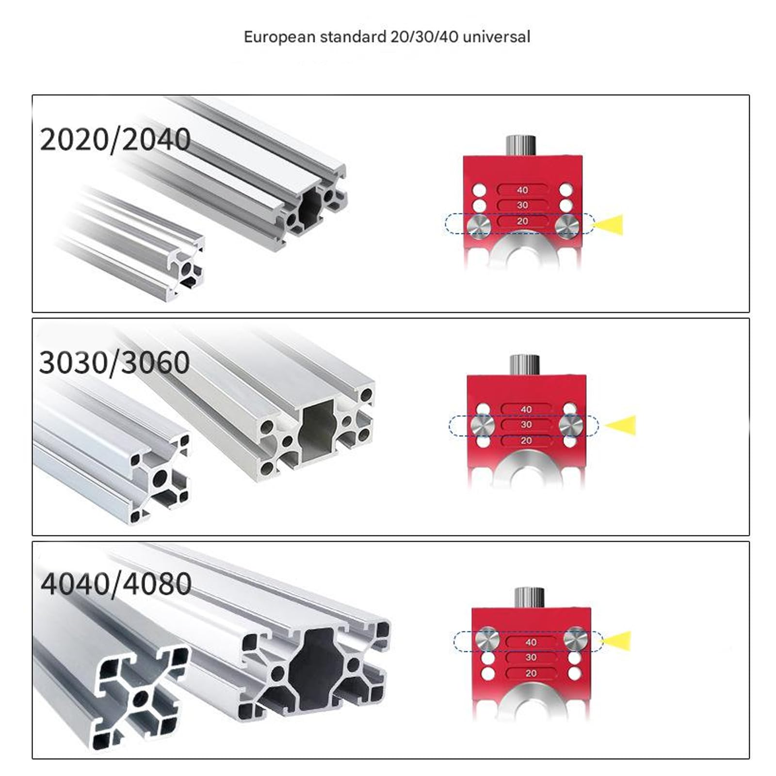 1 zestaw profesjonalnych pozycjonerów do wiercenia profili aluminiowych o wysokiej dokładności do wydajnej obróbki drewna i metalu Przyrząd do wiercenia ze stopu aluminium