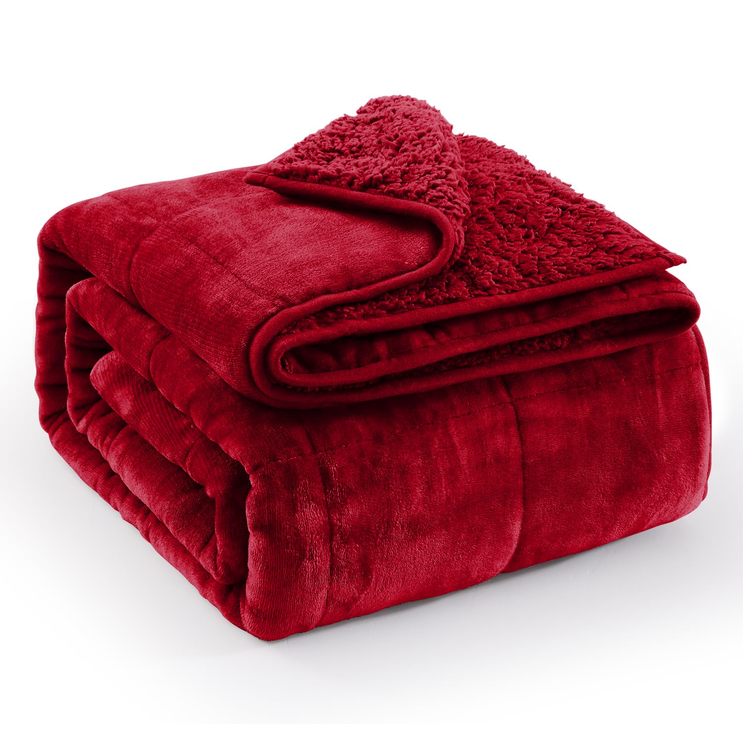Ultra Soft Sherpa Weighted Blanket for Adults, 60"x80" 20lbs Heavy Blankets