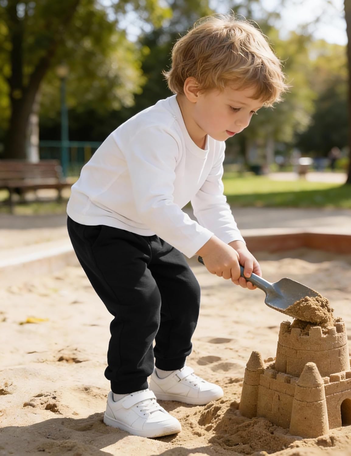 Witwot 2 Pack Toddler Boys Sweatpants Soft Cotton Pull On Jogger Pants with Pocket for Baby Boy 18M-5T - Image 3