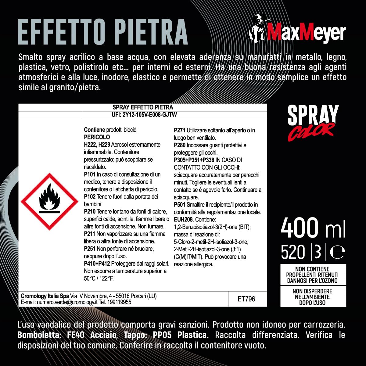 MAXMEYER Spray Effetto Pietra Granito 0.400 L