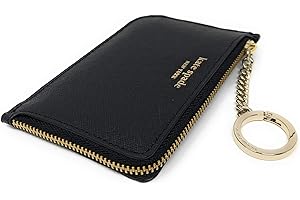 Kate Spade Medium L-Zip Leather Card Holder Keychain