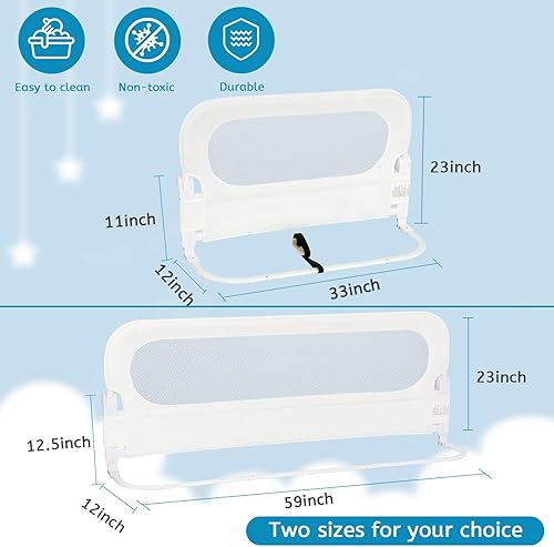 Miniatura 7 de Y- STOP Riel de cama para niños pequeños, rieles convertibles para cuna, protector de riel de cama de bebé, protector de riel de cuna resistente con