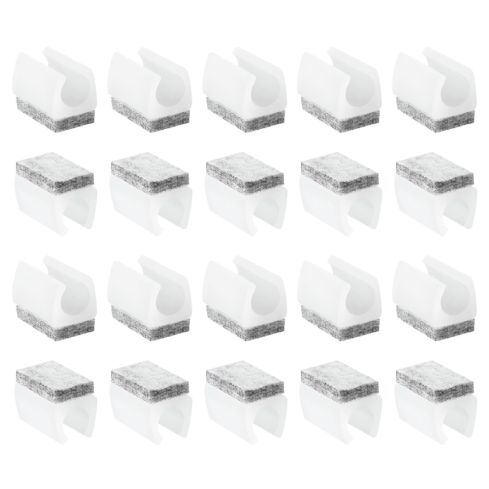 Protectores de muebles para patas de tubo de metal de 14 mm con almohadilla de fieltro
