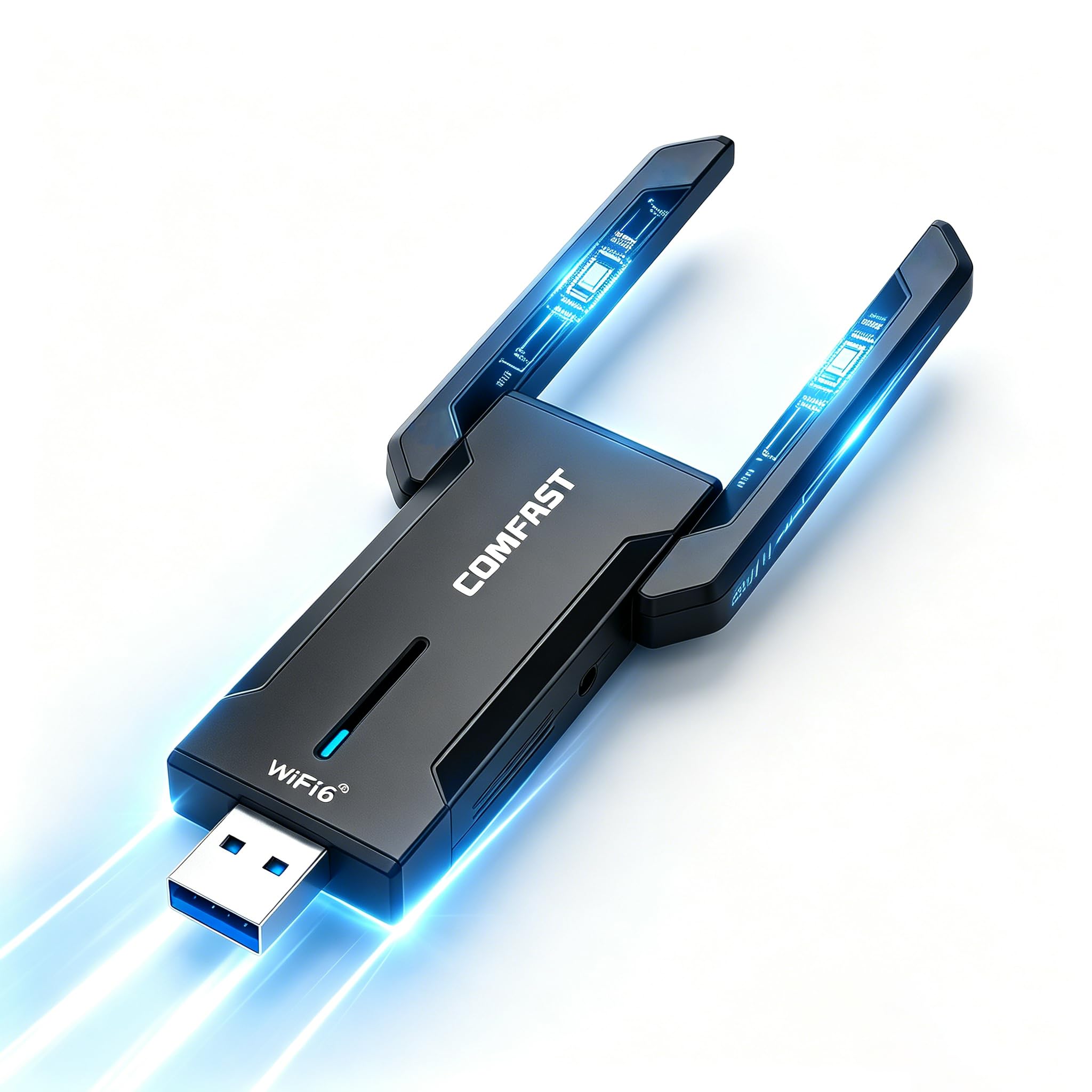 COMFAST Chiavetta WiFi PC Fisso, 5400Mbps Adattatore WiFi USB 3.0 WiFi6E