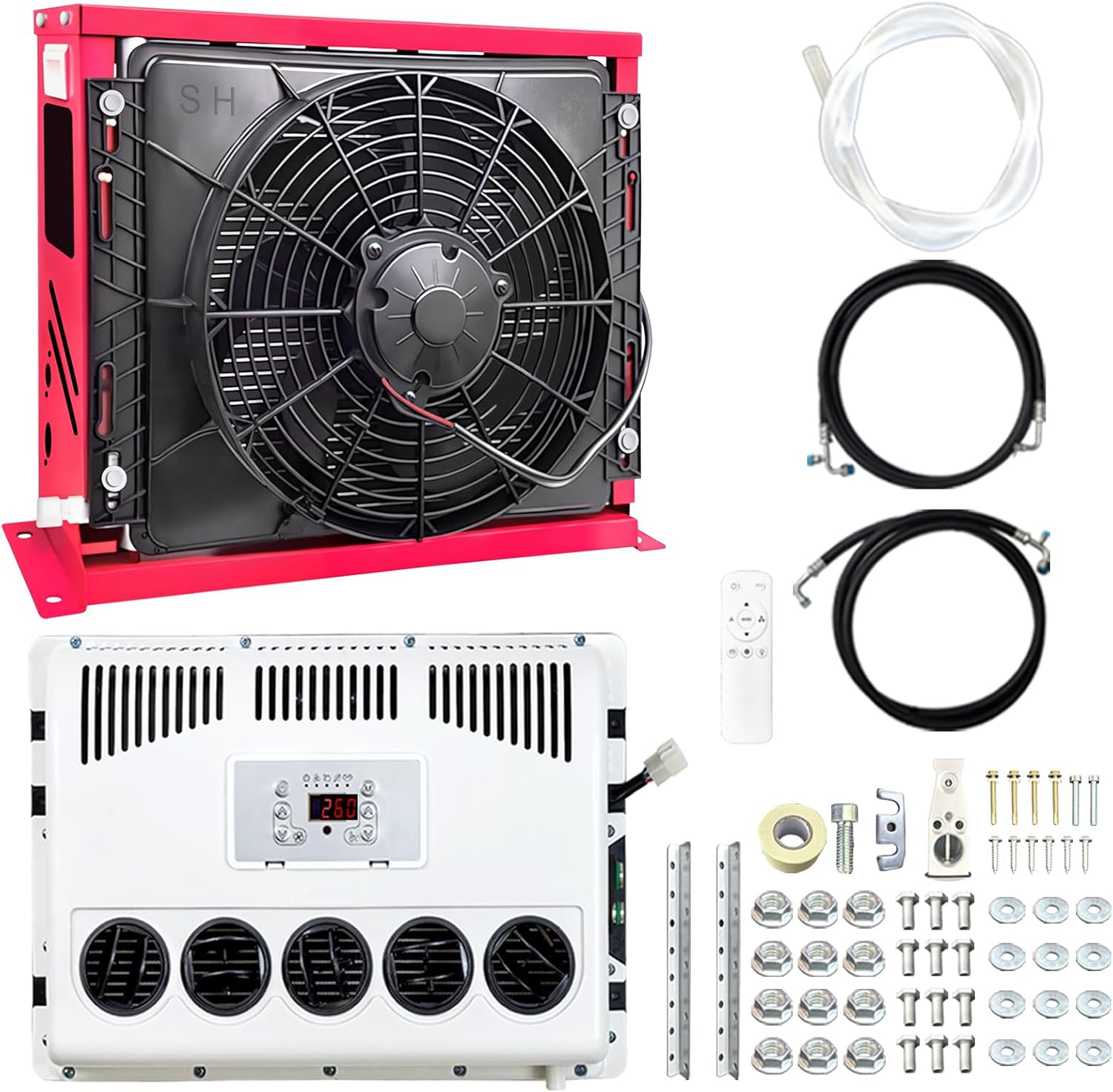 DC 24V RV air conditioner mini split AC unit Silent Energy saving Intelligent frequency conversion Easy to install fit for camping vehicles trucks RVs trailers excavators agricultural machinery