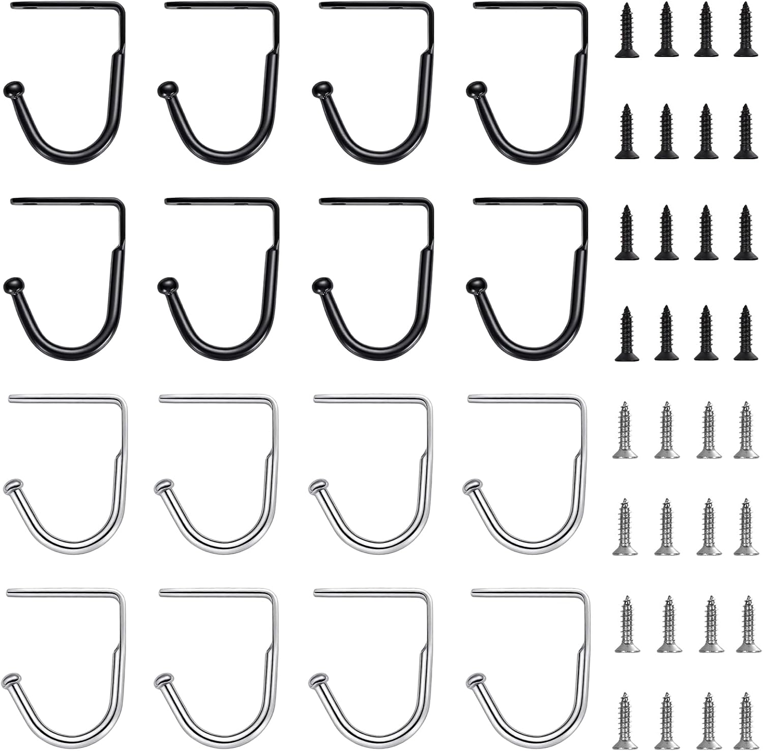 16 Pcs Cup Hooks, Iron Mug Hooks Under Shelf, Metal Mug Holder Under ...