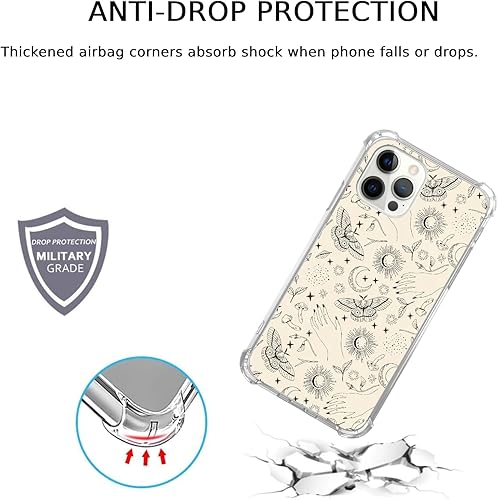 Vista 27 de Hippie Trippy - Funda psicodélica compatible con iPhone 15 Pro, funda con cara sonriente de ovni de astronauta alienígena para iPhone 15 Pro