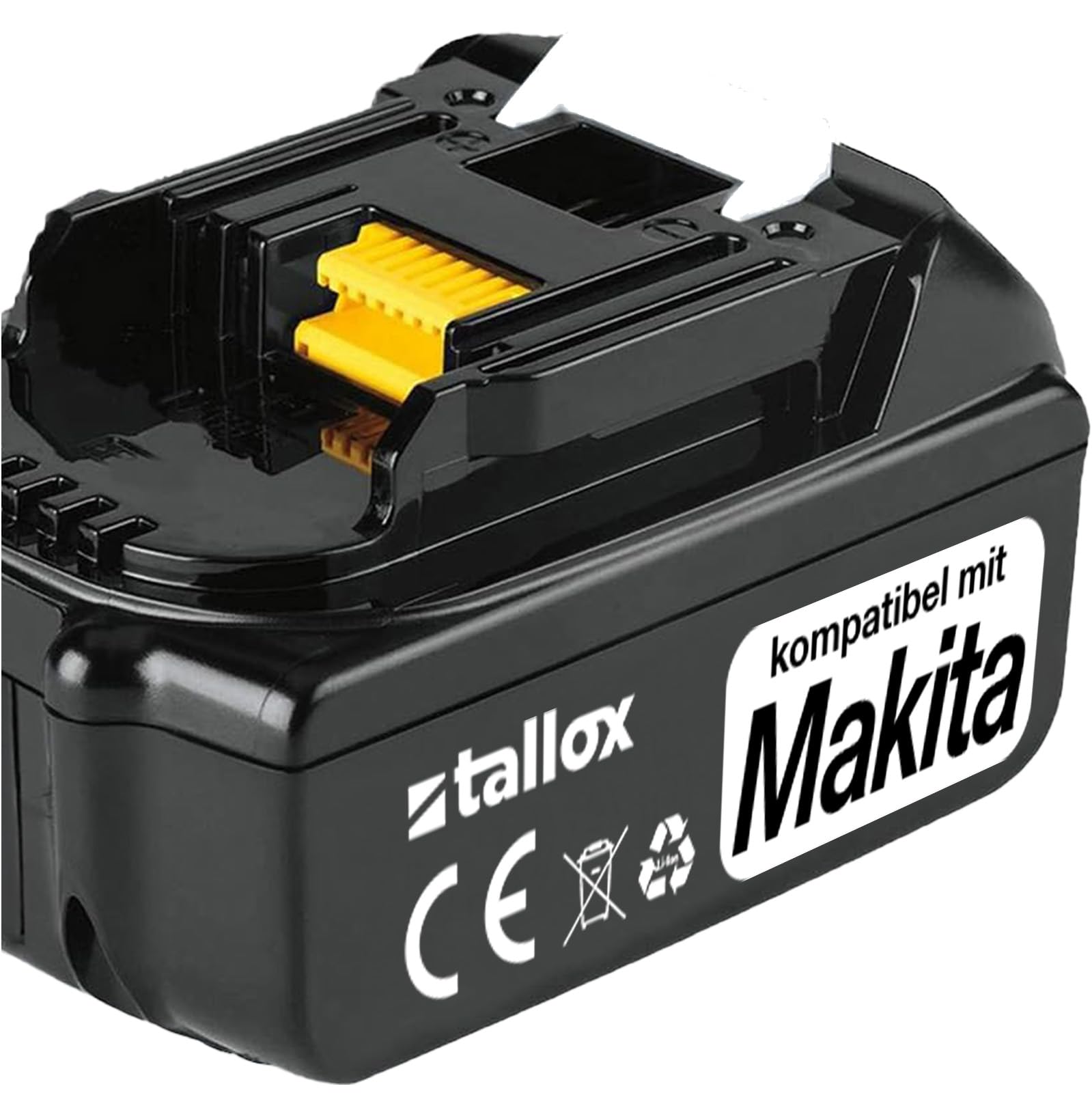 Tallox Batería de repuesto de 3,5 Ah compatible con batería Makita de 18 V de ion de litio, batería original BL1850B BL1860B 194205-3 LXT-400