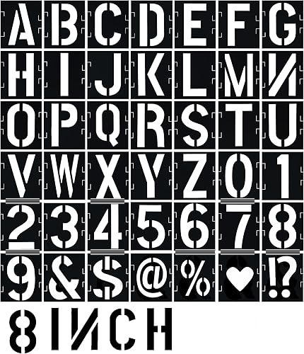 Miniatura 8 de Plantillas de letras de 12 pulgadas, plantillas de arte del alfabeto, kit de plantillas entrelazadas, plantillas de letras de plástico de gran