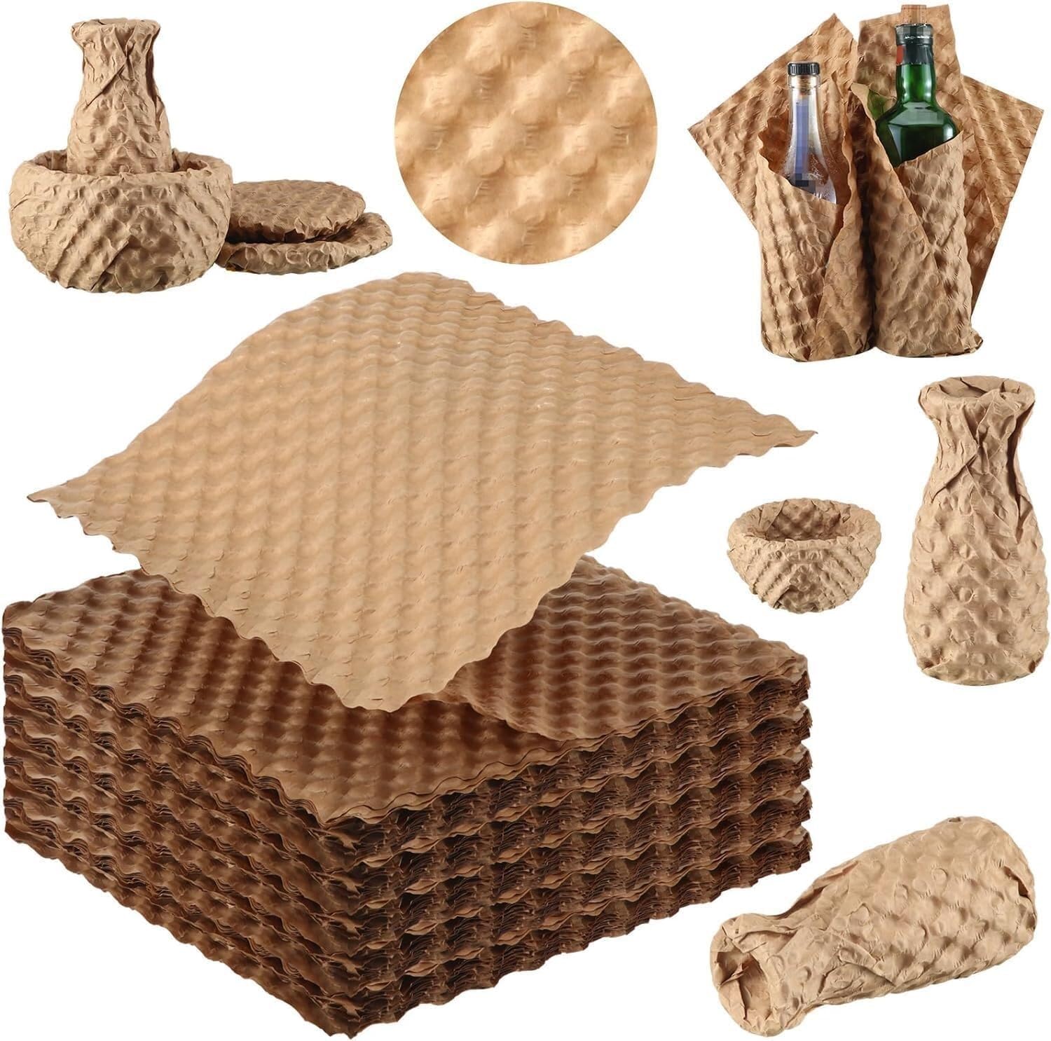 Papel burbuja ecológico, 30,5 cm x 14,5 m - embalaje sostenible para mudanzas, envíos y almacenamiento(White,20pcs 38cm*70cm)