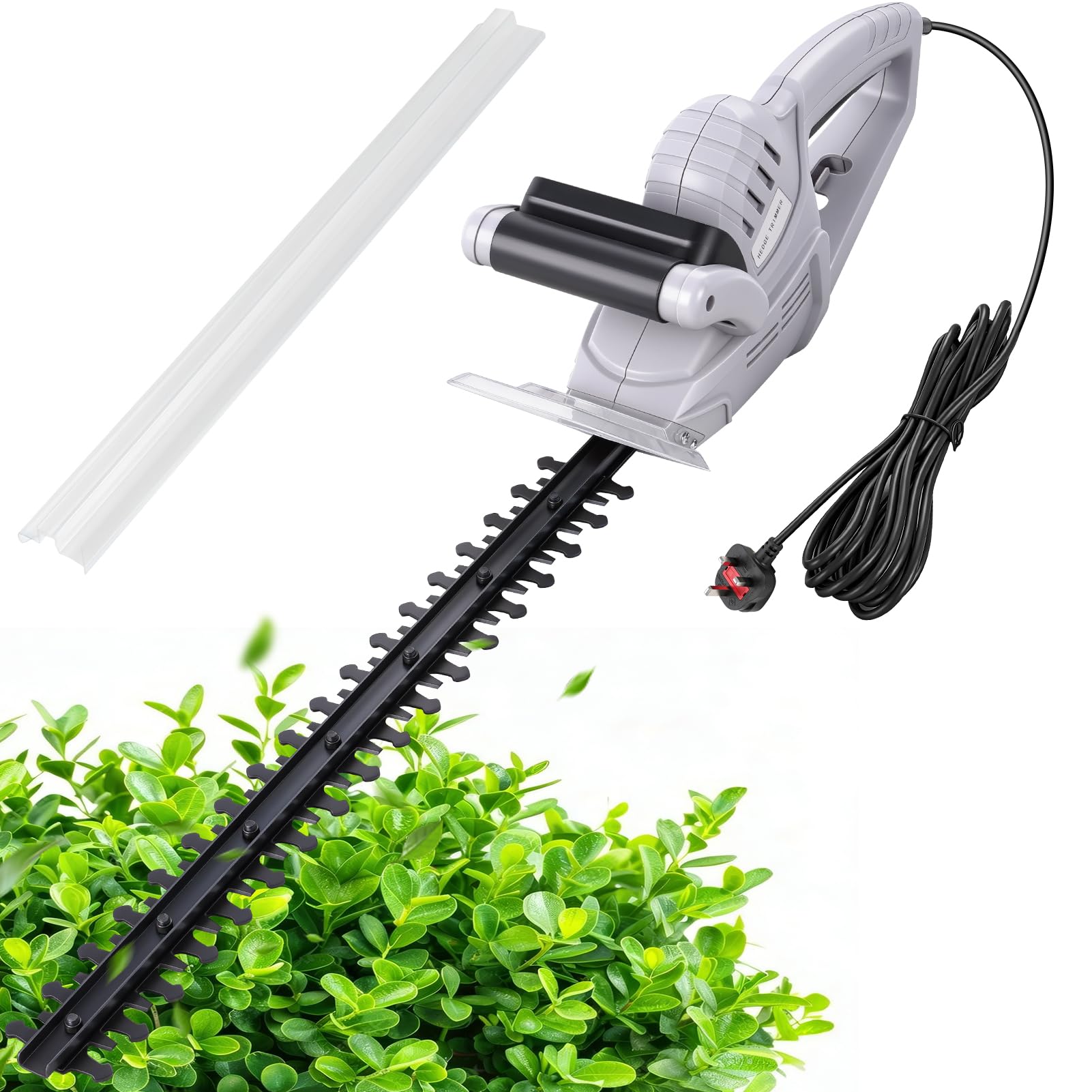 Corded Hedge Trimmer & Electric Hedge Cutter, (450W, Blade Length 45 cm,16mm Tooth Opening), Ultra-Light 2.6kg tree cutter Machine & Bush Trimmer, 6m Cable & Two-Way Safety Switch