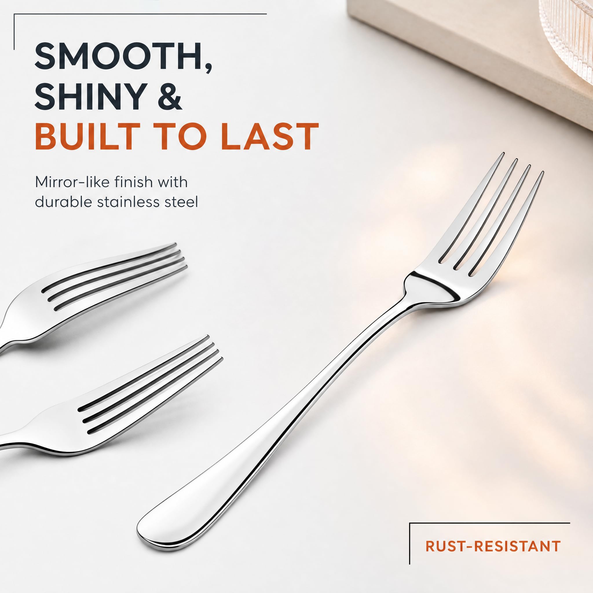 NICE KITCHEN 16 Pieces Dinner Forks Set,8" Fork,Stainless Steel Dinner Fork — Amazon image 4