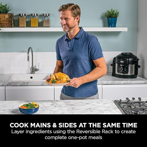 Ninja Foodi 9-in-1 Multi Cooker, 6L with 9 Cooking Functions, Pressure Cook, Air Fry, Slow Cook, Grill and more, Brushed Steel & Black, OP350UK - 8