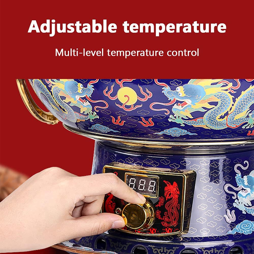Multi-Person Electric Pot, Household Adjustable Temperature, Pure Copper Hot Pot, Stainless Steel Electric Coal Dual-Use Match Pot