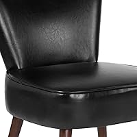 Vista 5 de Flash Furniture HERCULES Holloway Series Black LeatherSoft Silla retro
