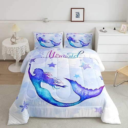 Miniatura 223 de Castle Fairy Juego de edredón con bandera estadounidense, tamaño King, ropa de cama de animales de pastor alemán para niñas y adolescentes, juego